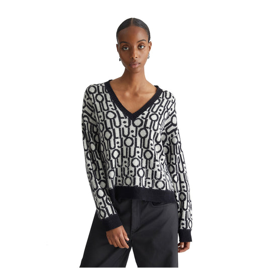 Maglia con logo jacquard