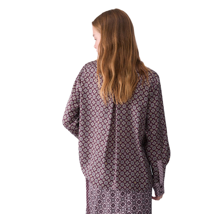 Camicia Donna in twill stampato modella retro