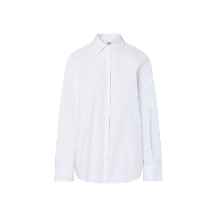 Camicia Donna con spacco retro in colore bianco