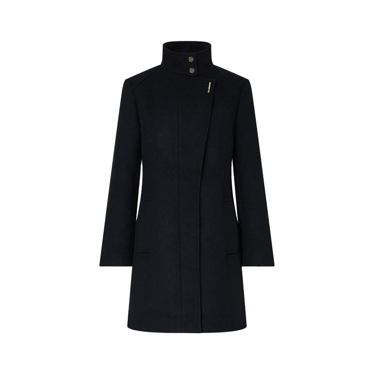 Cappotto midi Donna in panno nero