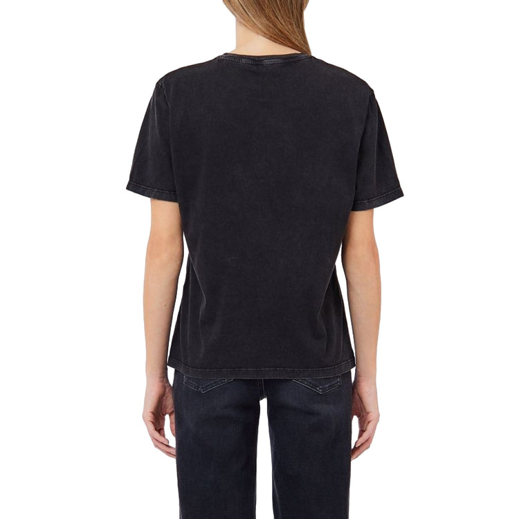 T-shirt Donna con logo ondeggiante retro
