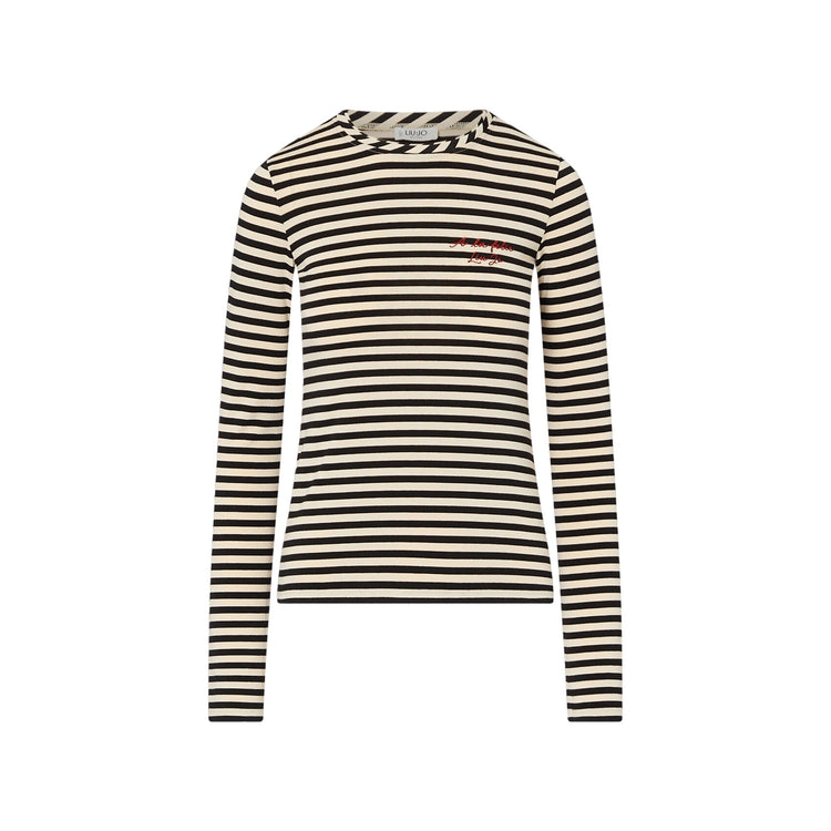 T-shirt Donna manica lunga a righe