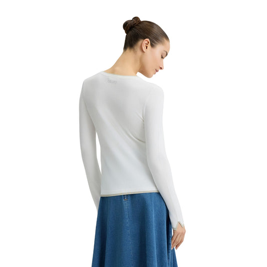 Maglia Bianca da donna Liu Jo Better modella retro