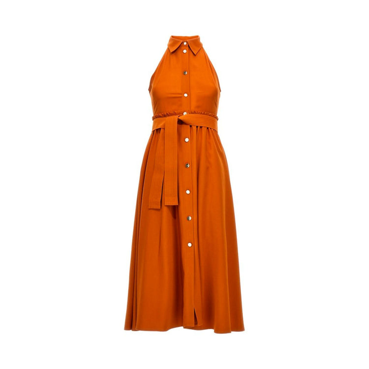 Robe femme sans manches avec fermeture boutonnée