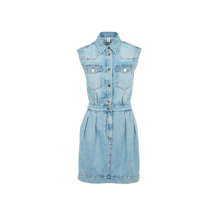 Robe courte femme en jean