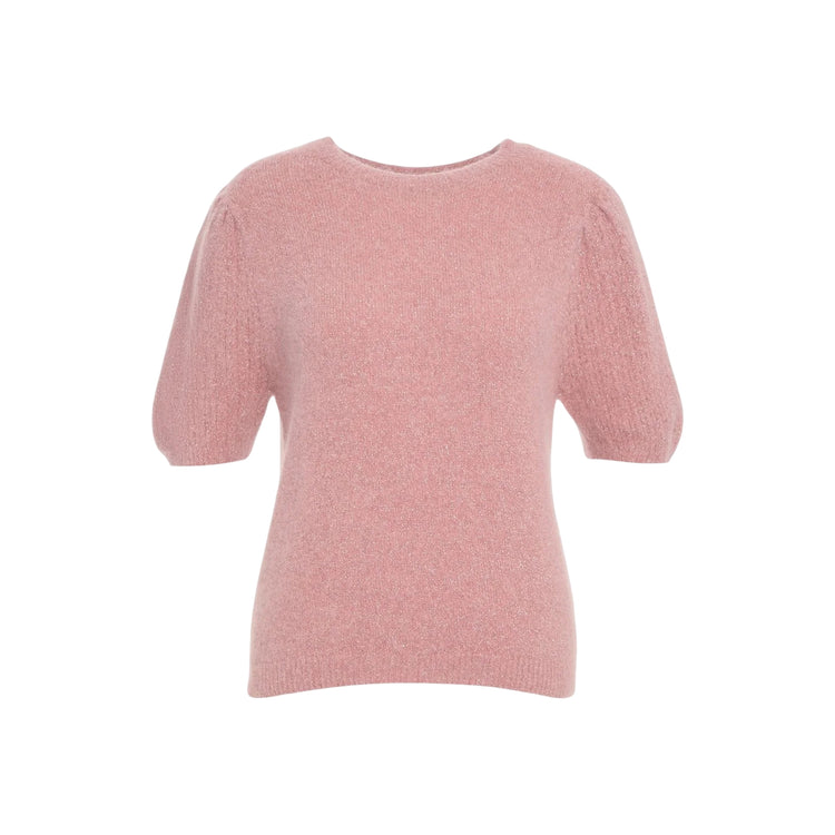 Maglione Donna con maniche corte a palloncino Rosa