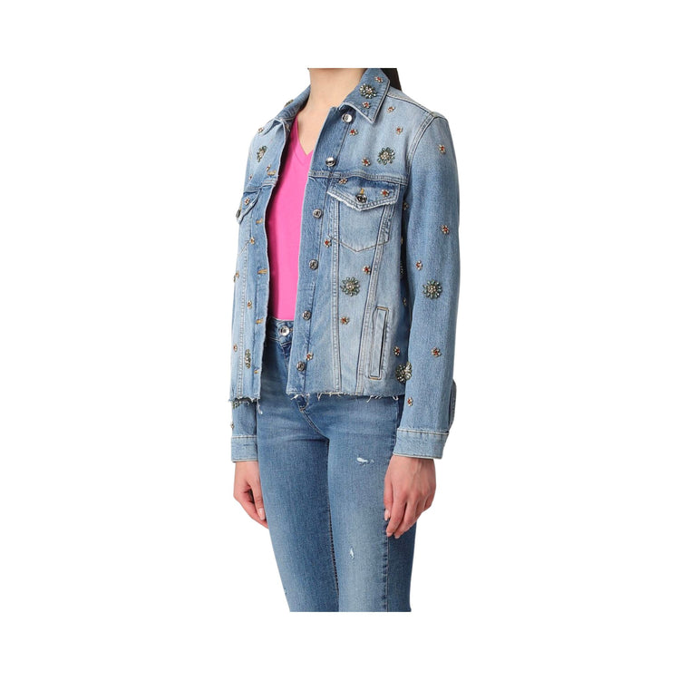 Giacca Donna Jeans con clip all-over