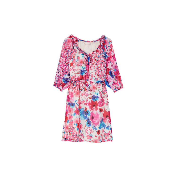 Abito corto Donna fantasia floreale all over