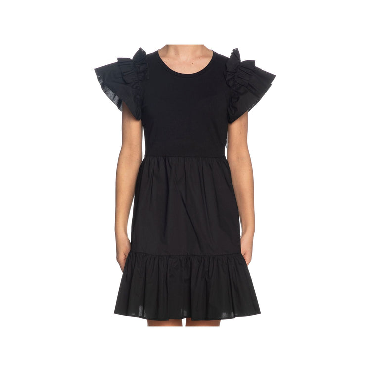 Women's dress with flounces and ruffles