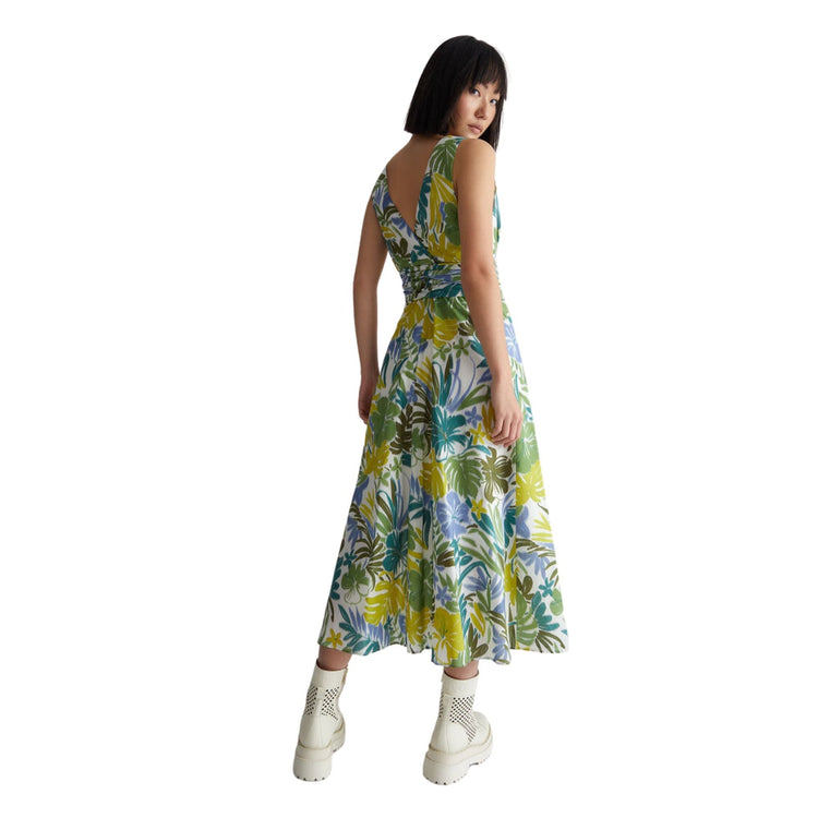 Robe longue femme à motif fleuri
