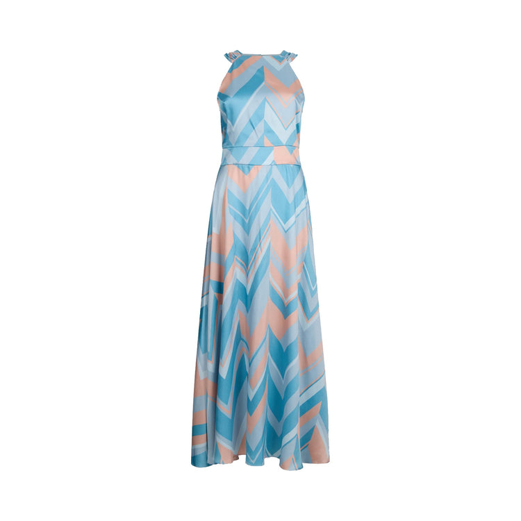 Abito Donna lungo con fantasia geometrica