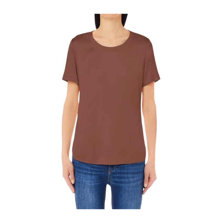 Blusa Donna a girocollo in viscosa