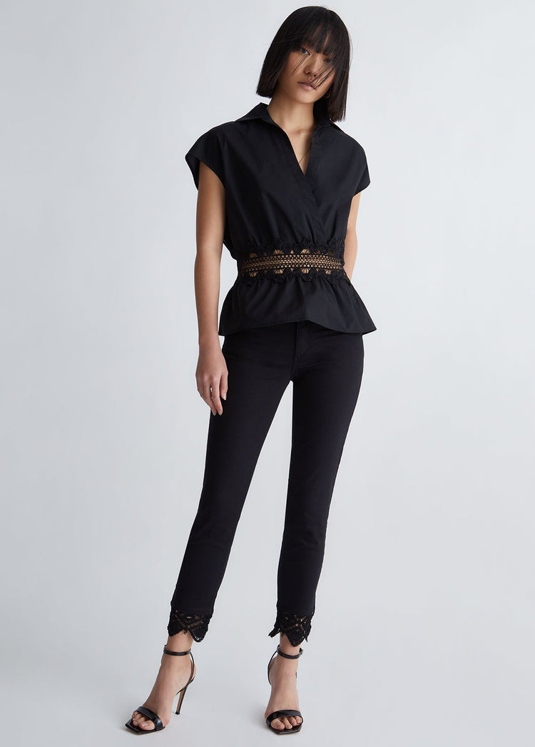 Blusa Donna con dettagli in pizzo