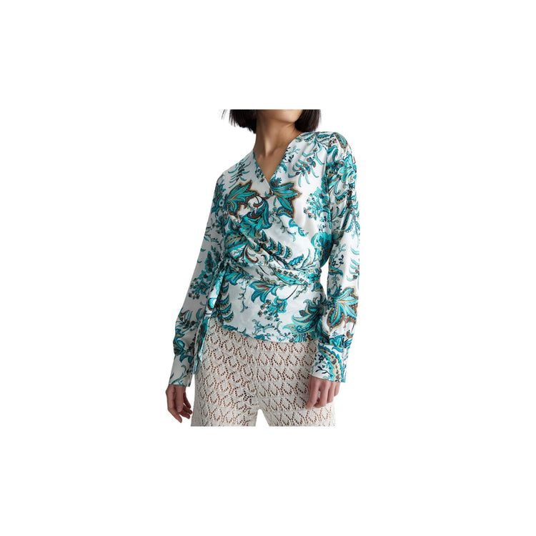 Blusa Donna incrociata a fantasia