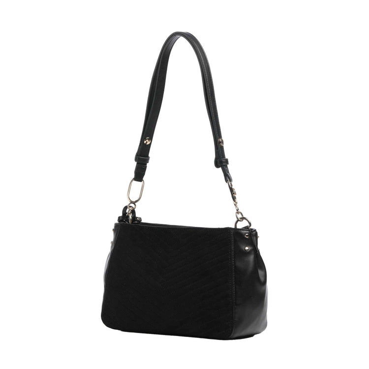 Borsa a spalla Donna con nappina Nero retro
