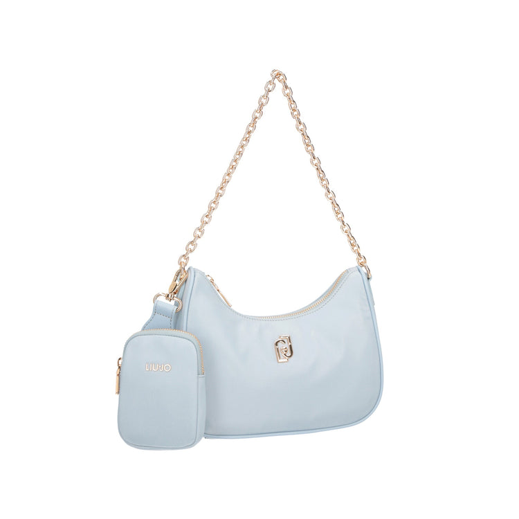 Borsa Donna a spalla con borsello Celeste con borsello