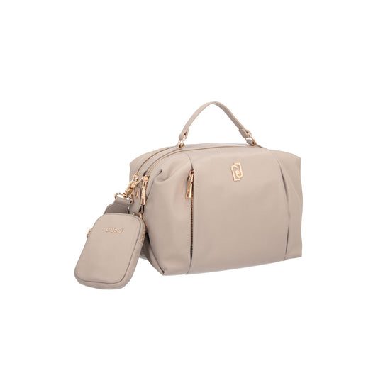 Borsa Donna Beige, a bauletto, con tracolla rimovibile