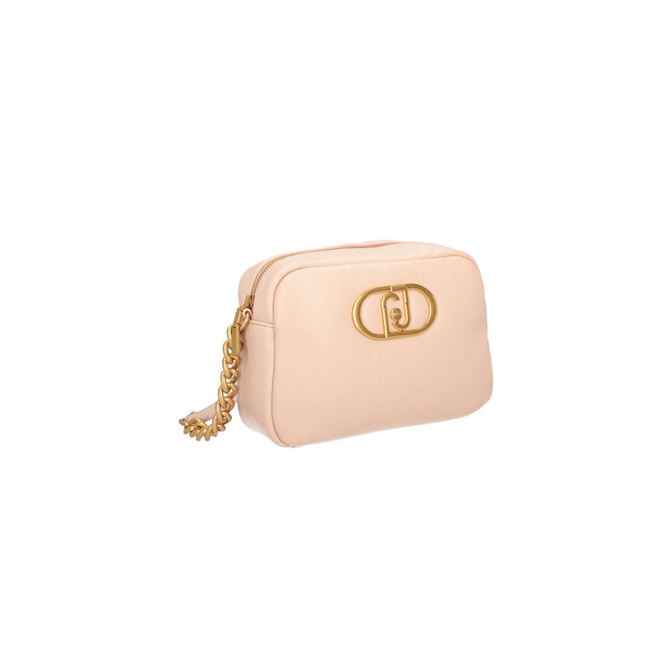 Borsa Donna nude, con catena dorata e logo frontale
