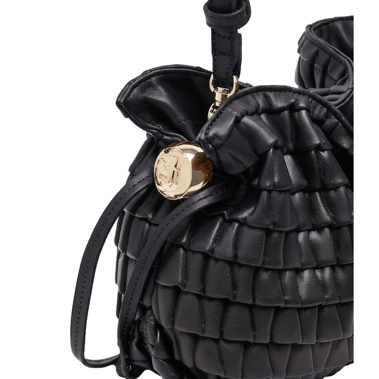 Borsa Donna Riccy goffrata piccola nero dettaglio