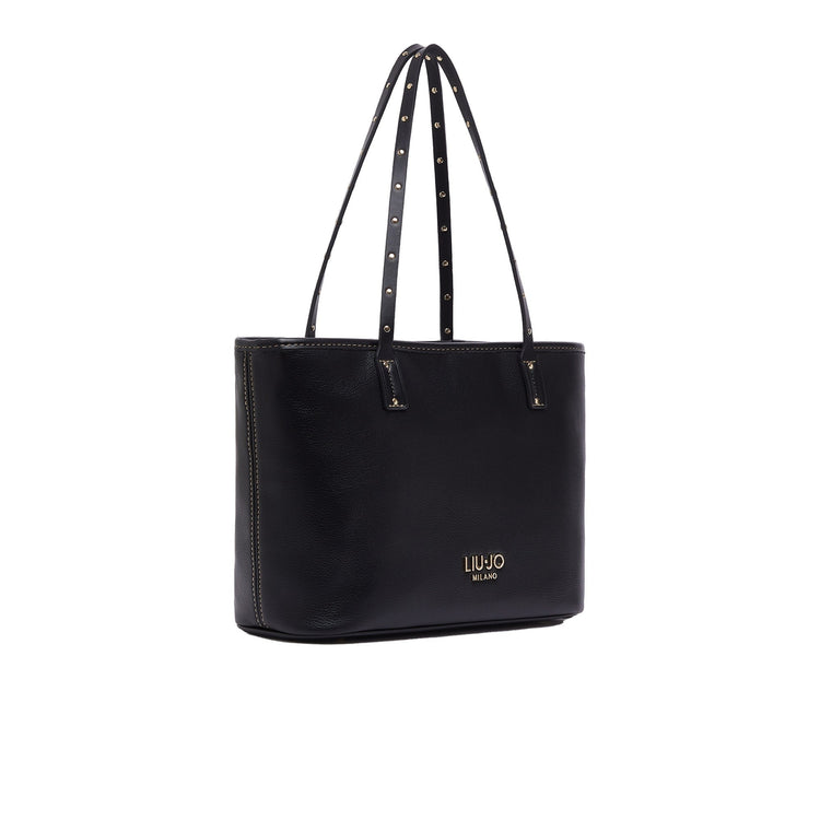Borsa Donna shopper micro bottalata nero