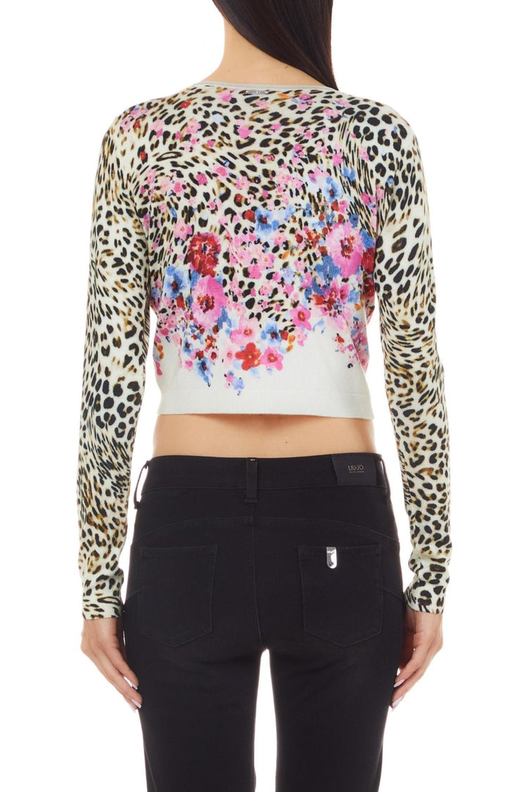 Cardigan femme imprimé animalier