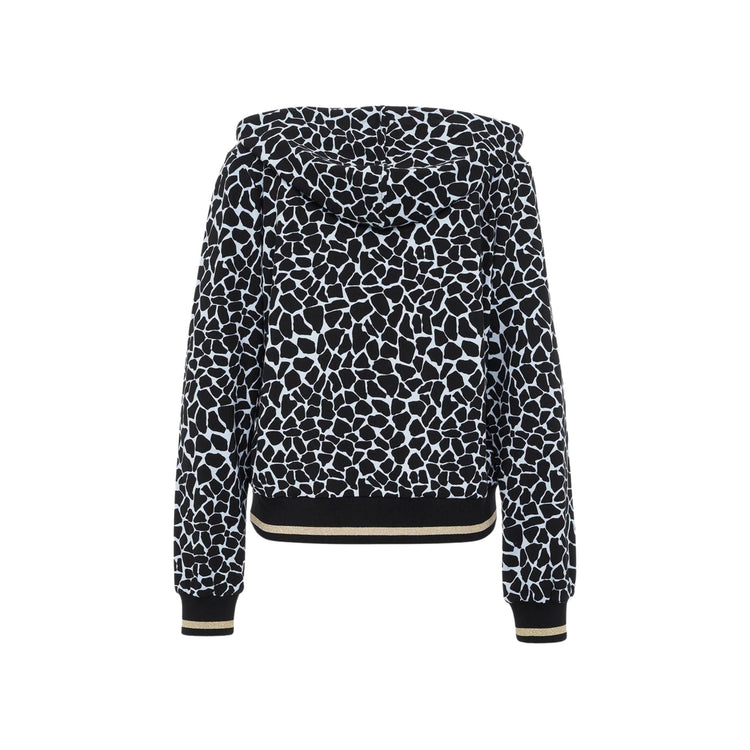 Felpa Donna con stampa animalier e zip
