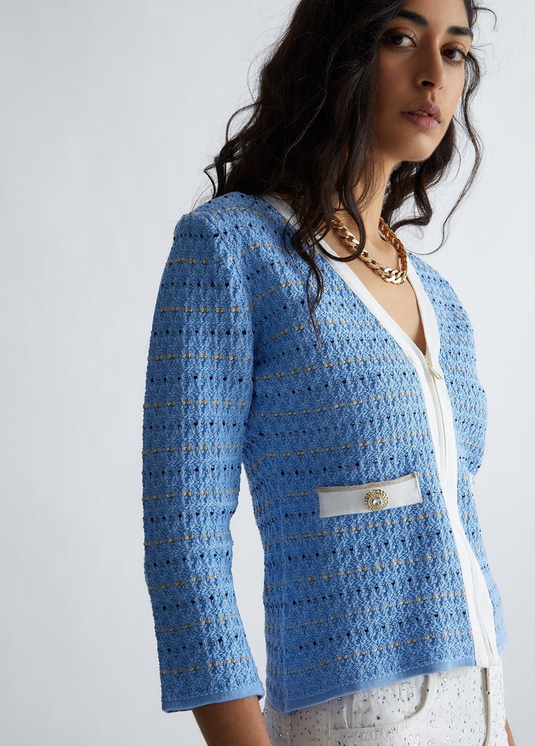 Giacca Donna in maglia jacquard