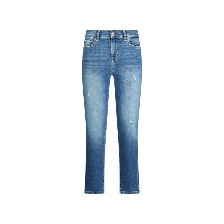 Jeans Donna dal fit slim, con tasche decorate con strass