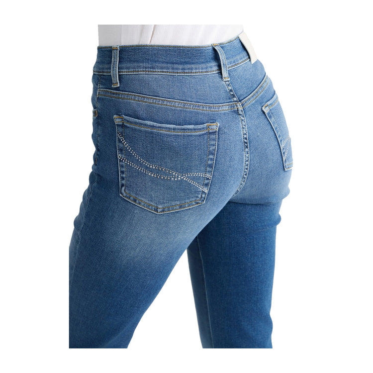 Jeans Donna dal fit slim, con tasche decorate con strass