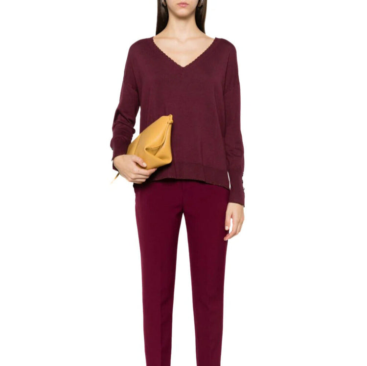 Pull femme vert avec empiècements lurex