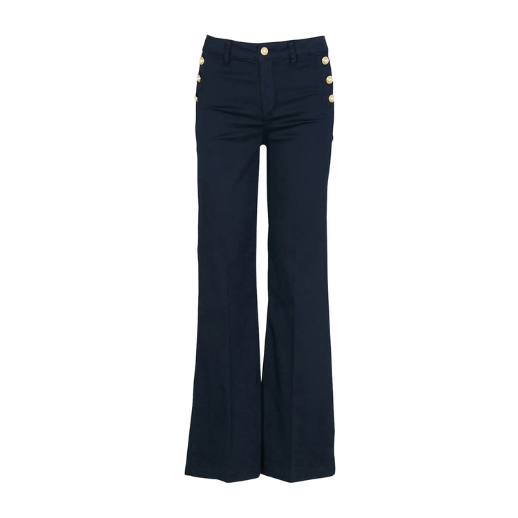 Pantalone Donna realizzato in cotone con bottoni decorativi