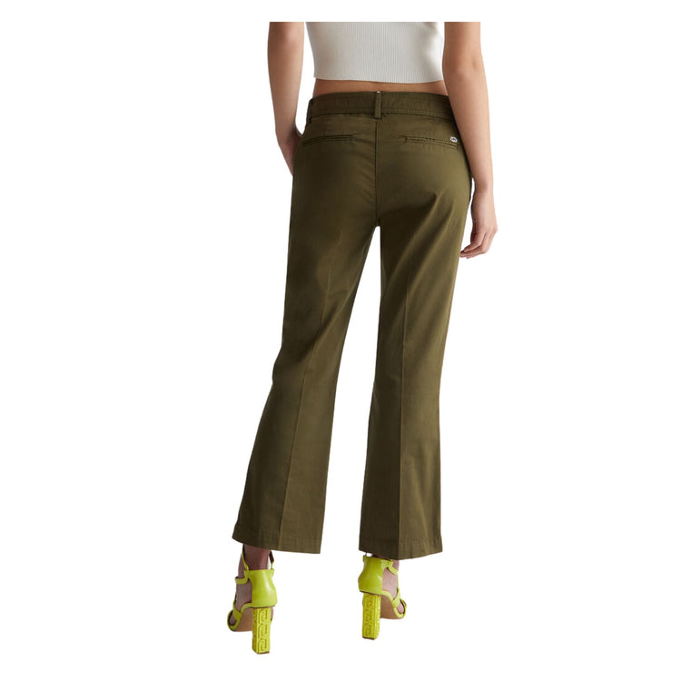 Women's trousers with applied belt