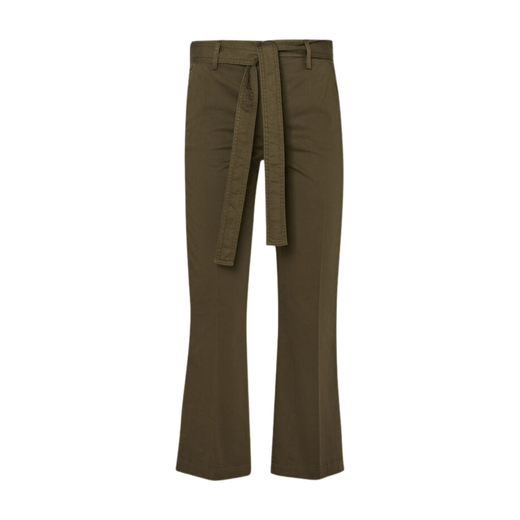 Women's trousers with applied belt