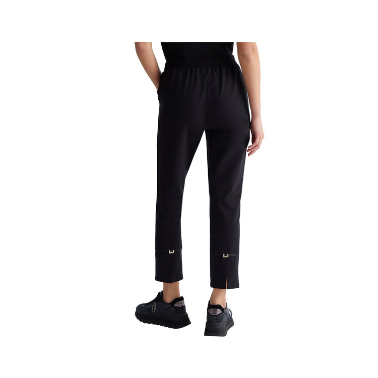 Women's trousers with logo buckles