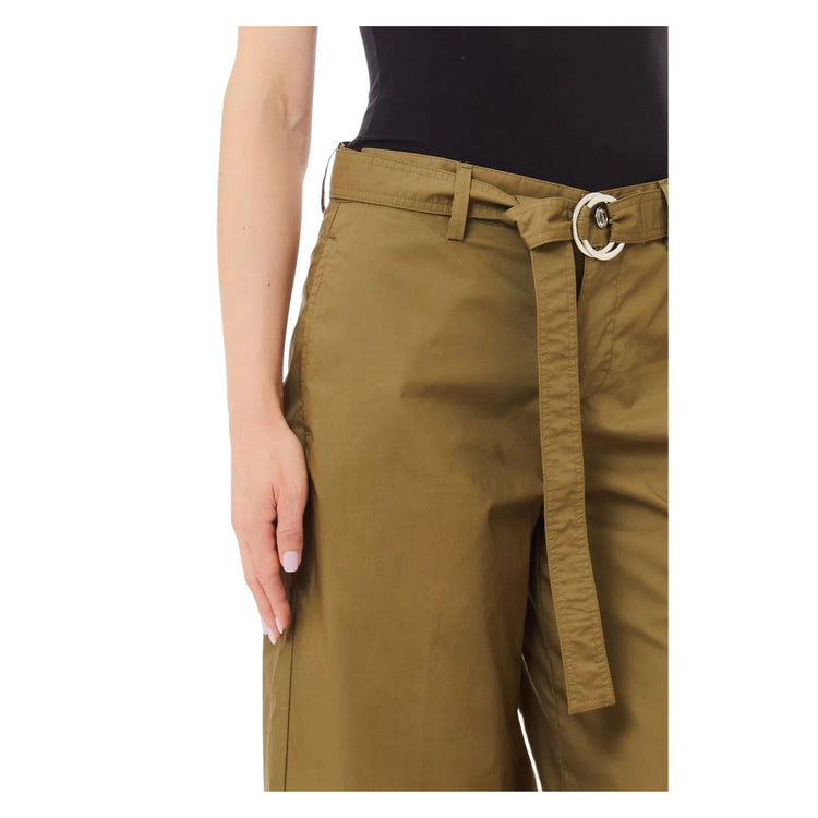 Pantalone Donna cropped Belt Verde dettaglio