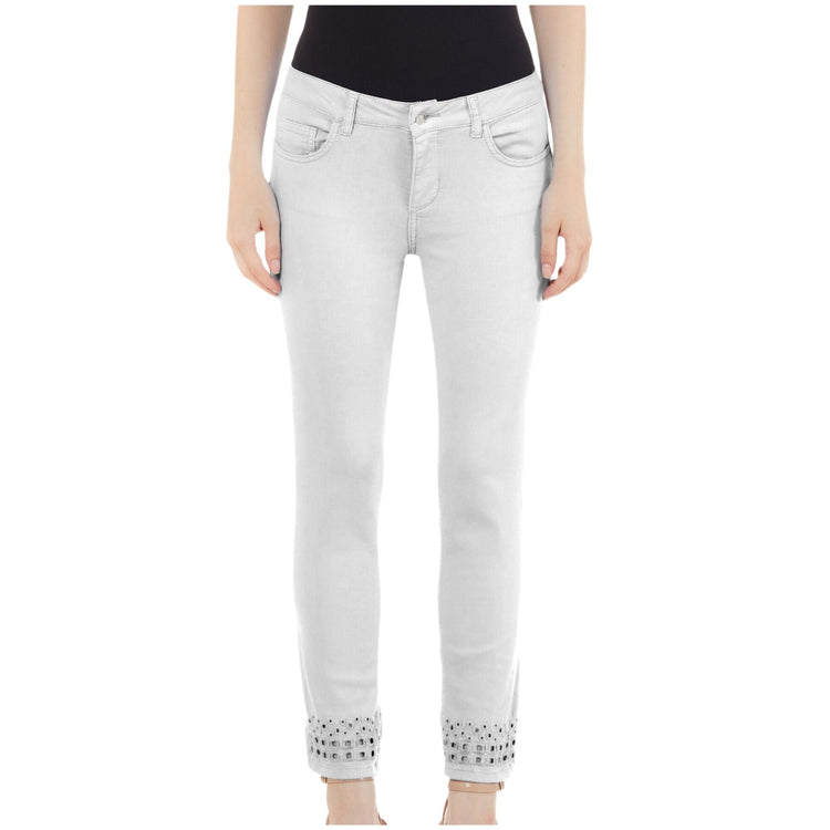 Women's bottom up trousers with cutouts