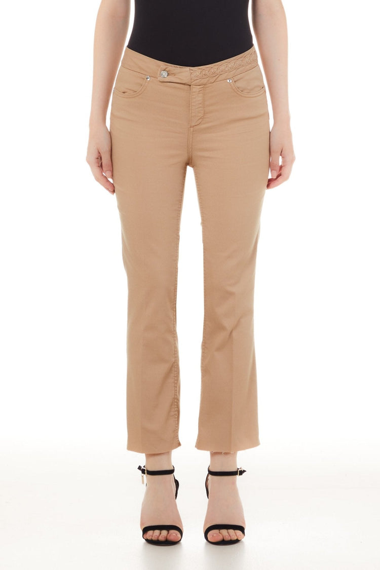 Pantaloni Donna Cinque tasche Micro flare regular fit