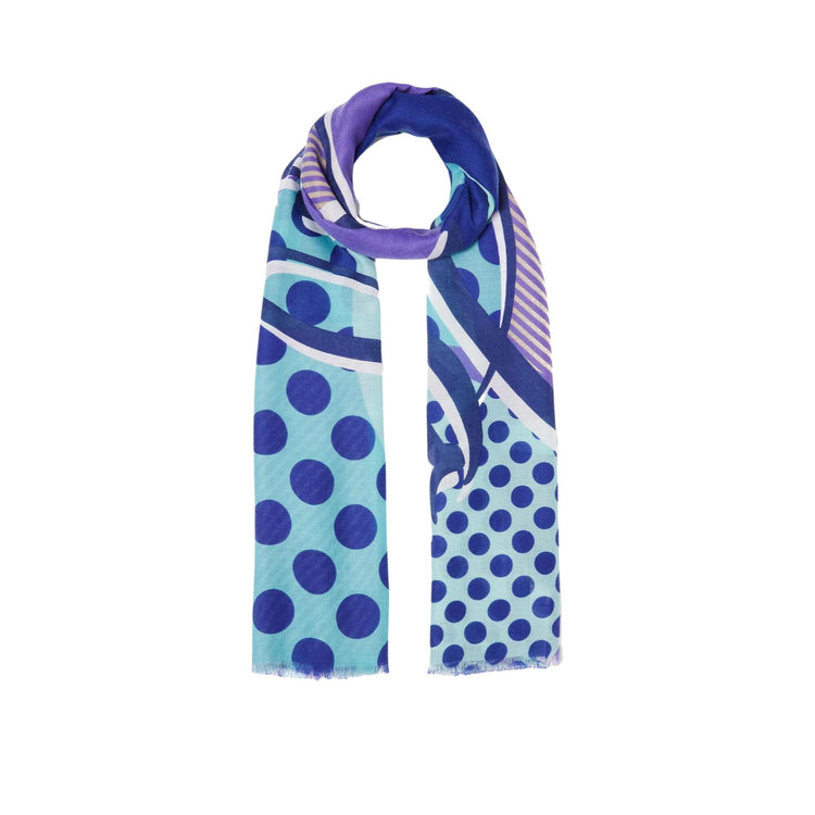 Pashmina Donna a pois con logo