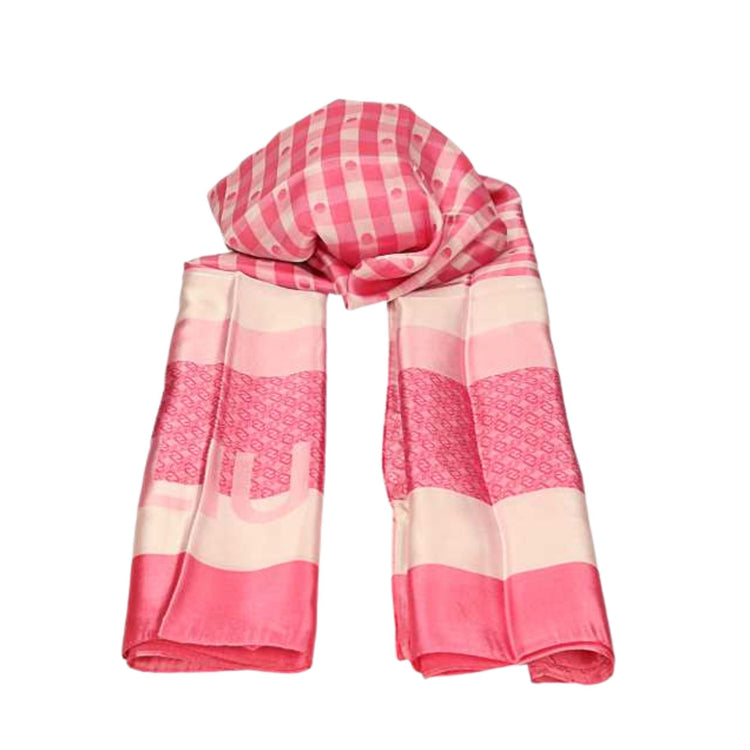 Pashmina Donna stampa geometrica con logo