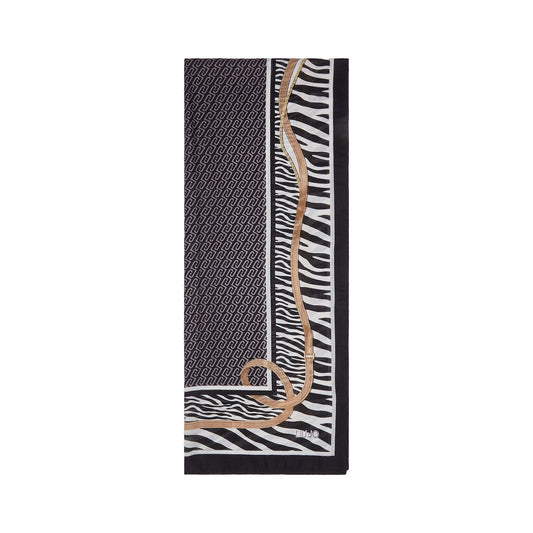 Stola animalier Donna con stampa cinturini Nero