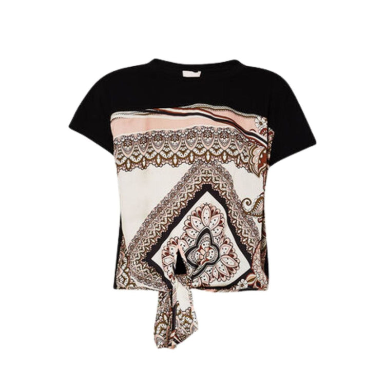 T-shirt femme avec écharpe nouée