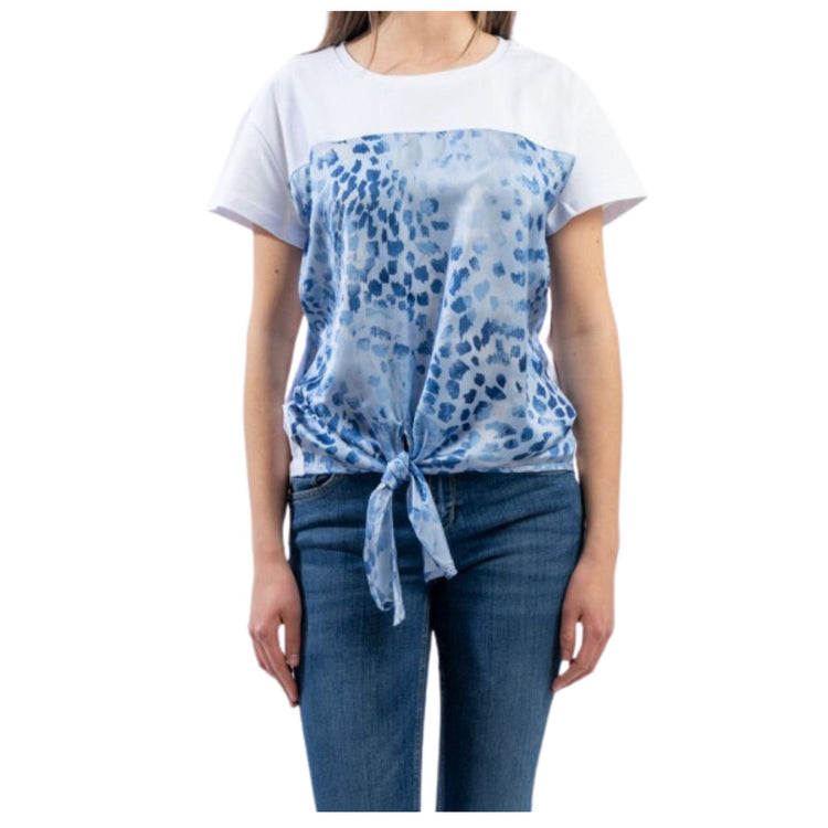 T-shirt femme avec écharpe nouée