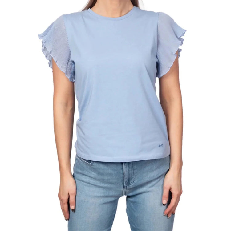 Women's T-shirt with flounced sleeves