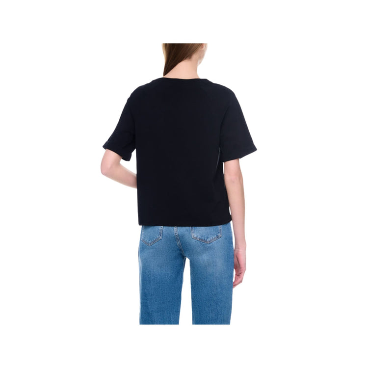 Women's cotton t-shirt with slit