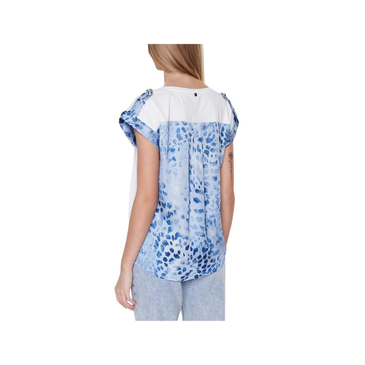 T-shirt femme en coton à dos foulard