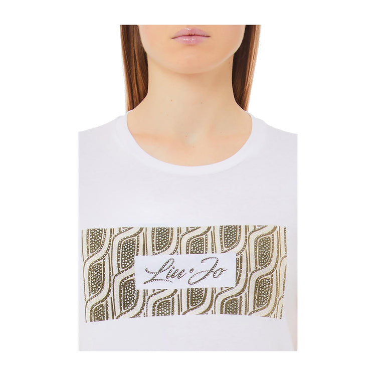 T-shirt Donna slim fit con stampa dettaglio