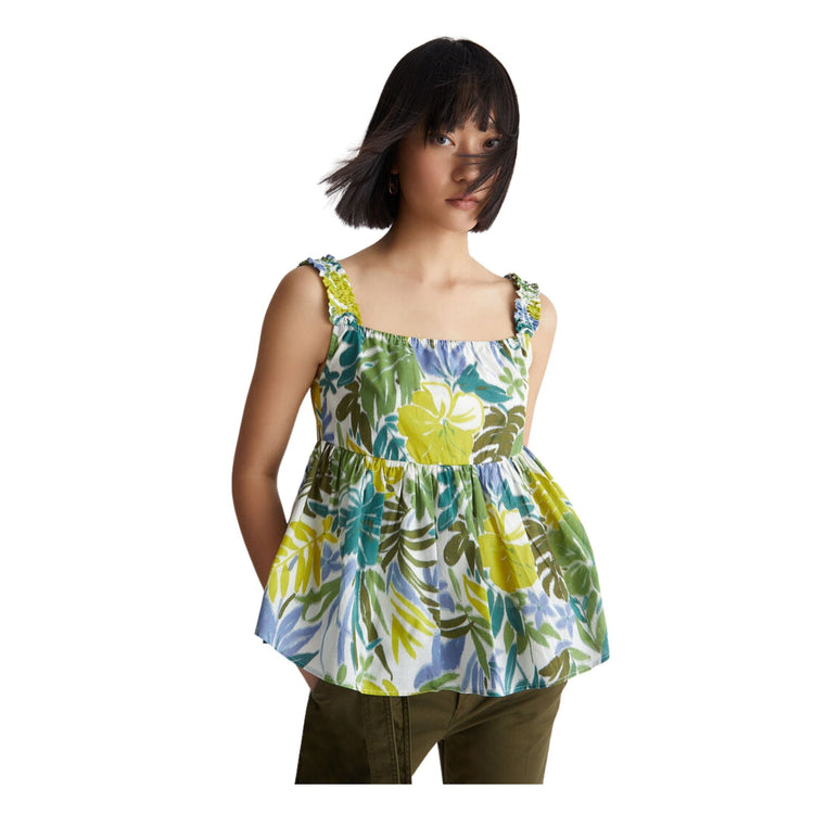 Top femme à motif fleuri