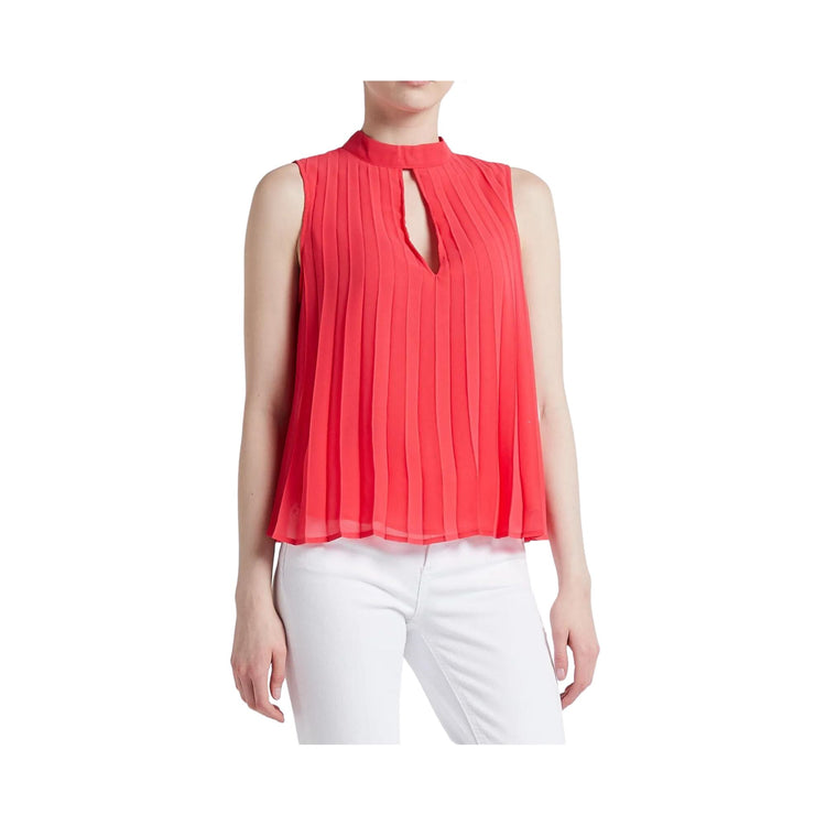 Solid color pleated women's top