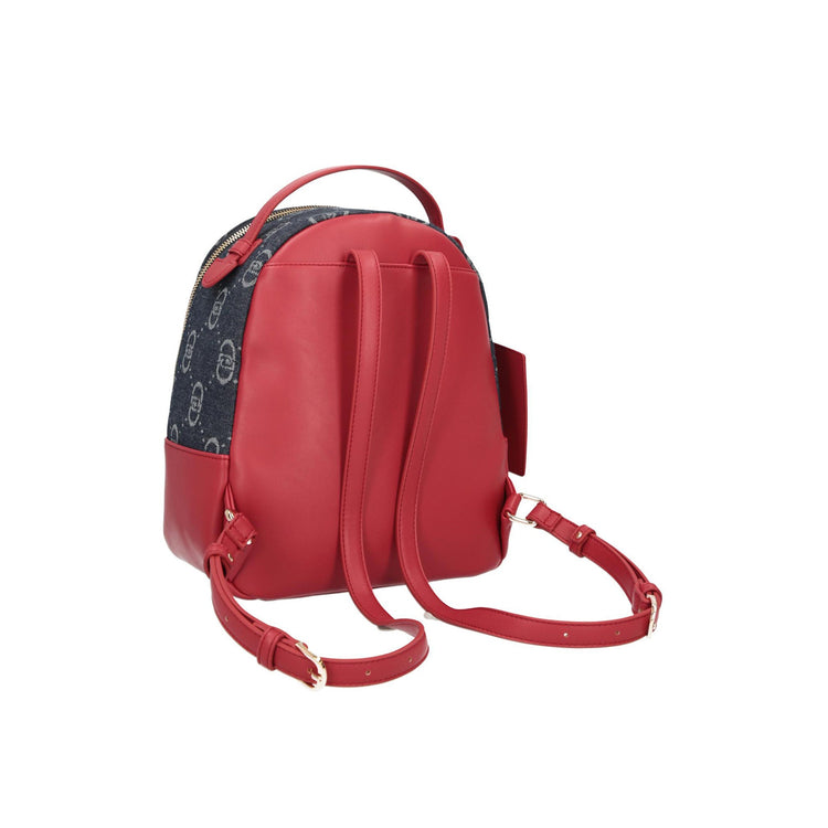 Zainetto Donna in denim con tasca frontale retro