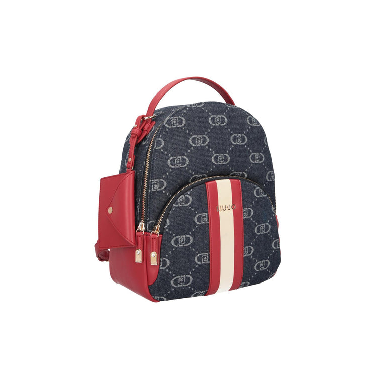 Zainetto Donna in denim con tasca frontale laterale